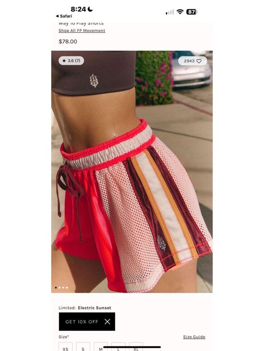 •(XS) NWOT FREE PEOPLE MOVEMENT WAY TO PLAY SHORTS